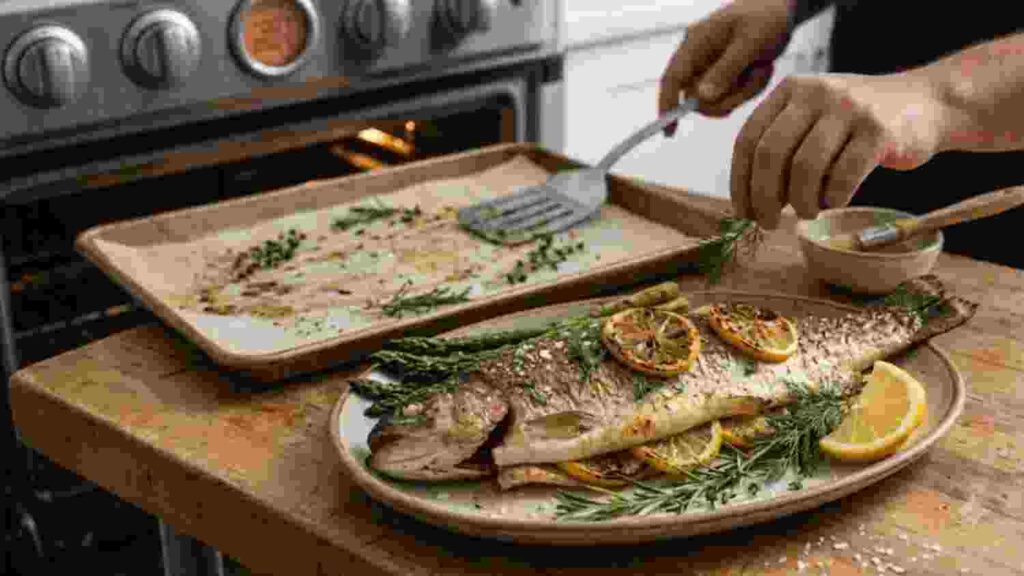 Cook fish in a oven