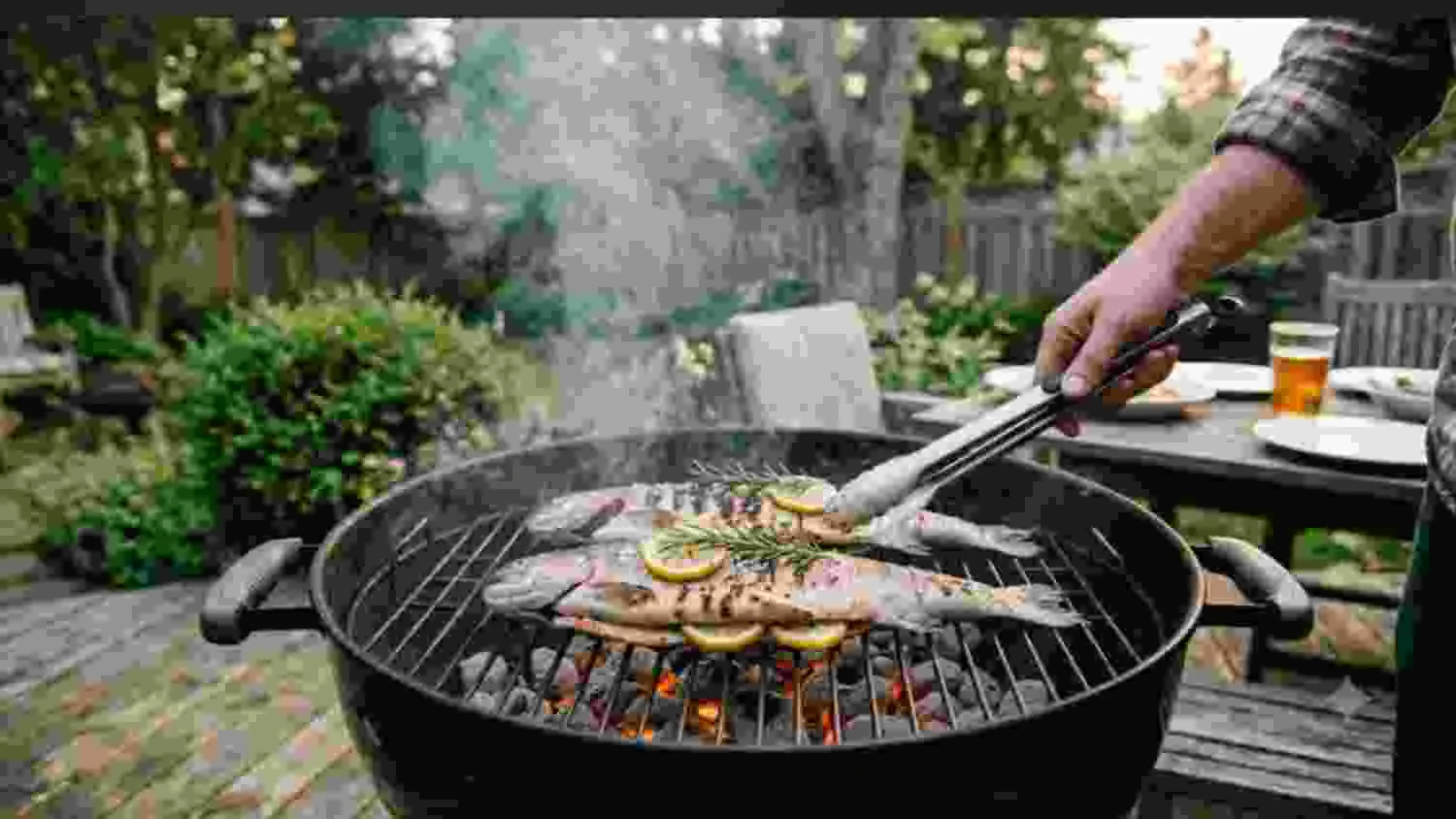 cooking fish on the grill